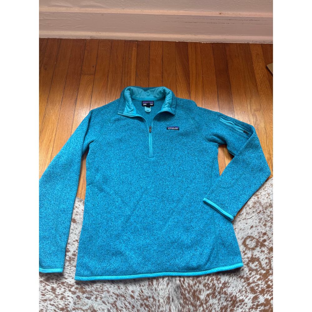 Patagonia Better Sweater 1/4 Quarter Zip Jacket Ultramarine Teal Turquoise Sz L